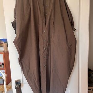 Modern Weaving button front kaftan
